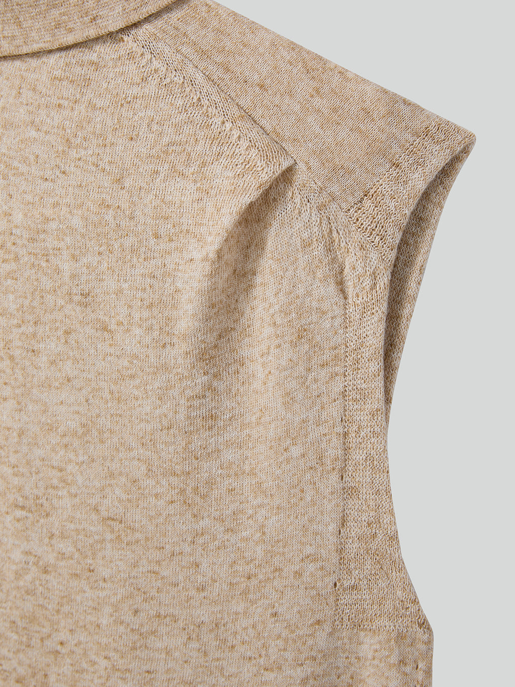 Recto - Linen Blend Polo Knit Vest (Oatmeal) product image 8 | TRAB K-Fashion Australia