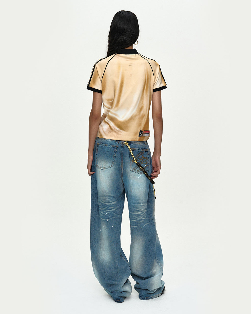 Andersson Bell - Printed Football Zip-Up Top (Gold) product image 4 | TRAB K-Fashion Australia