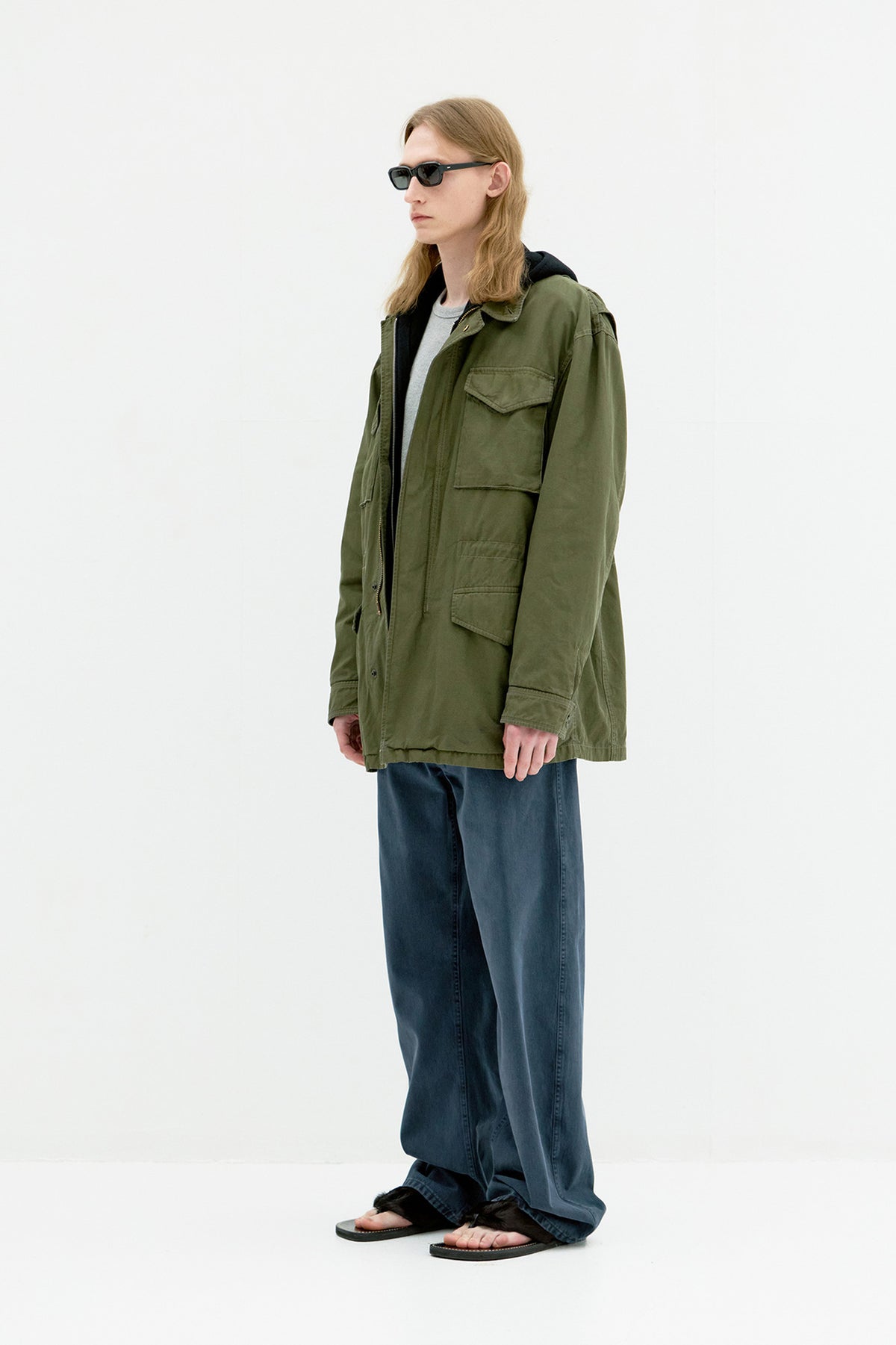 Coor - Washed Cotton M-51 Field Jacket (Khaki) product image 3 | TRAB K-Fashion Australia