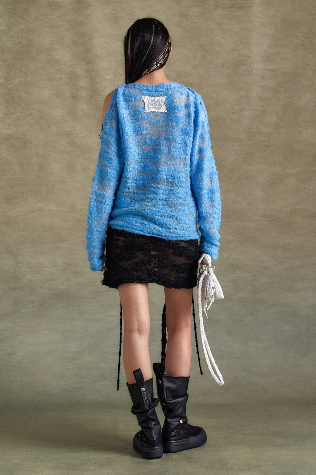 Andersson Bell - Fifi Button Pullover Knit (Blue) product image 2 | TRAB K-Fashion Australia
