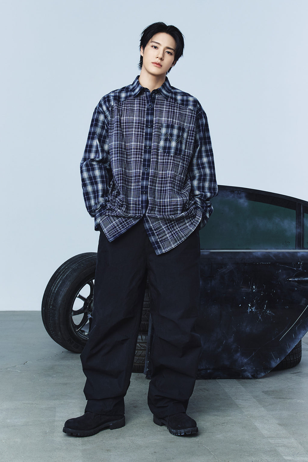 Matin Kim - Multi Panel Parachute Pants (Black) product image 1 | TRAB K-Fashion Australia