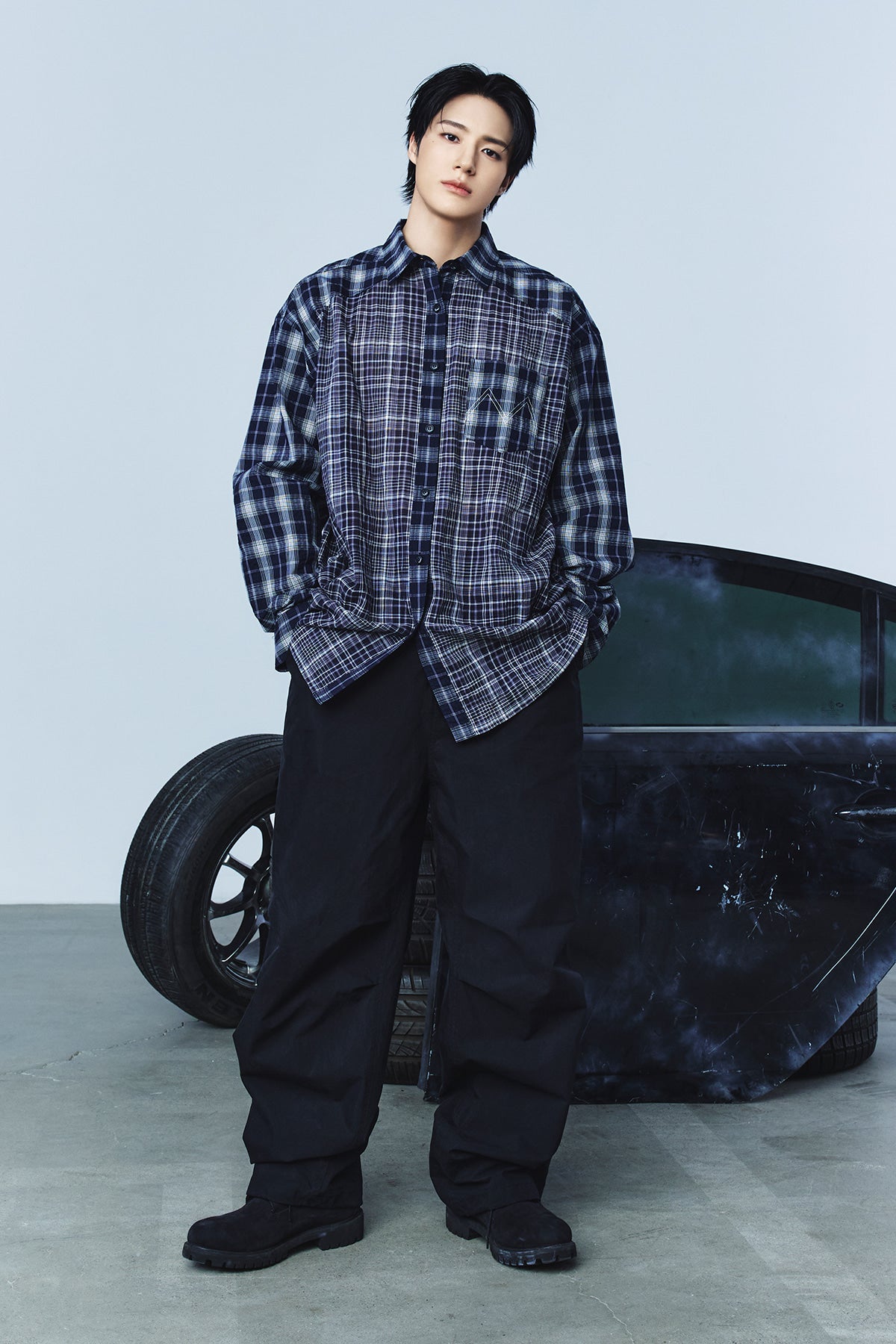 Matin Kim - Multi Panel Parachute Pants (Black) product image 1 | TRAB K-Fashion Australia