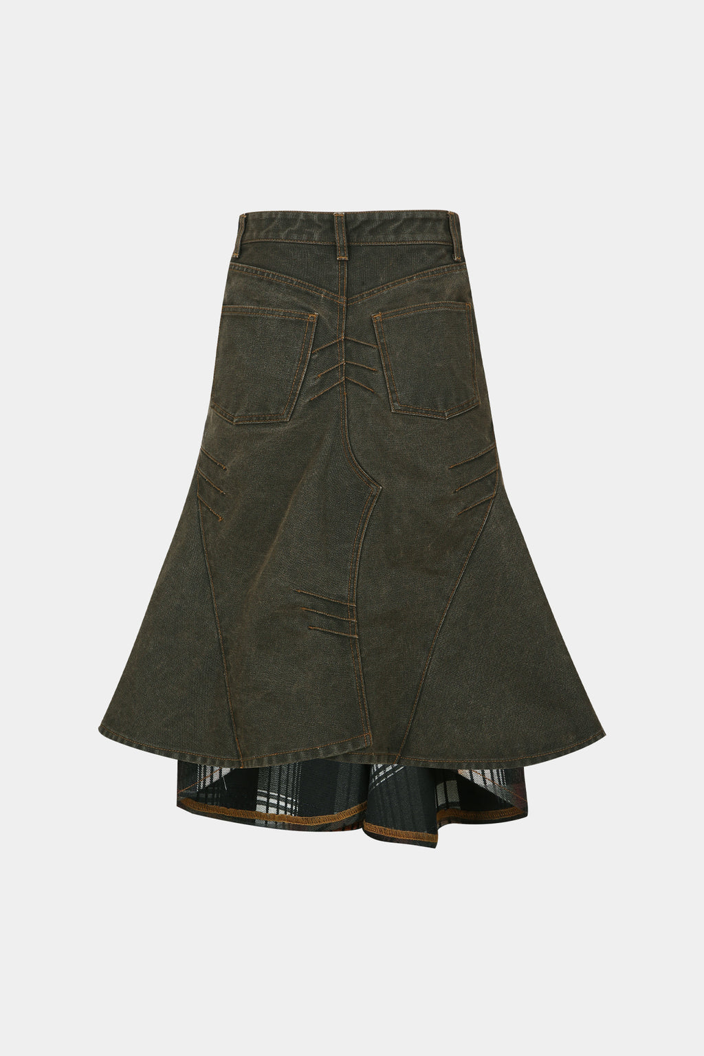 Andersson Bell - Custom Flare Layered Skirt (Sunset Brown) product image 9 | TRAB K-Fashion Australia