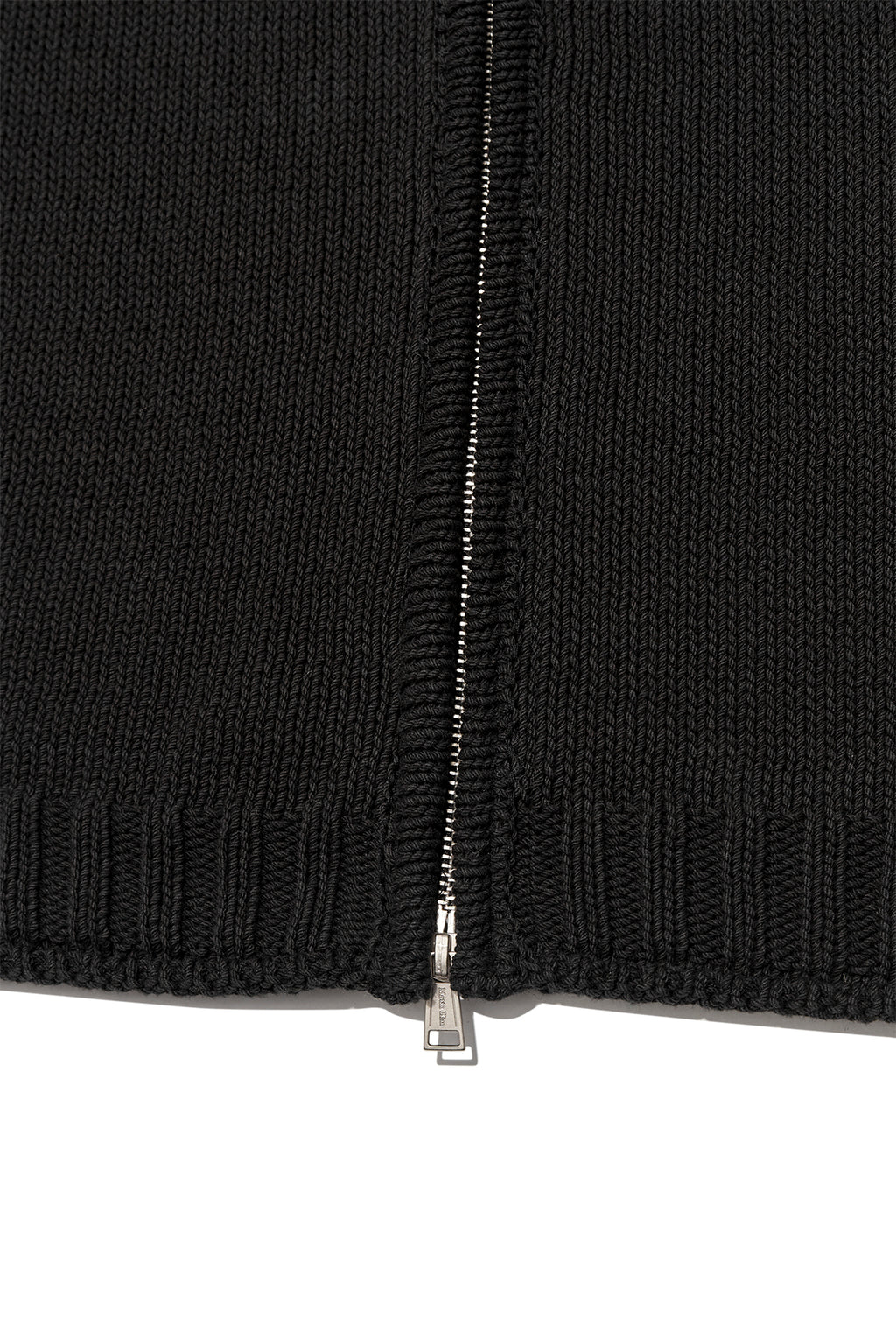 Matin Kim - Applique Logo Patch Knit Zip Up (Black) product image 4 | TRAB K-Fashion Australia