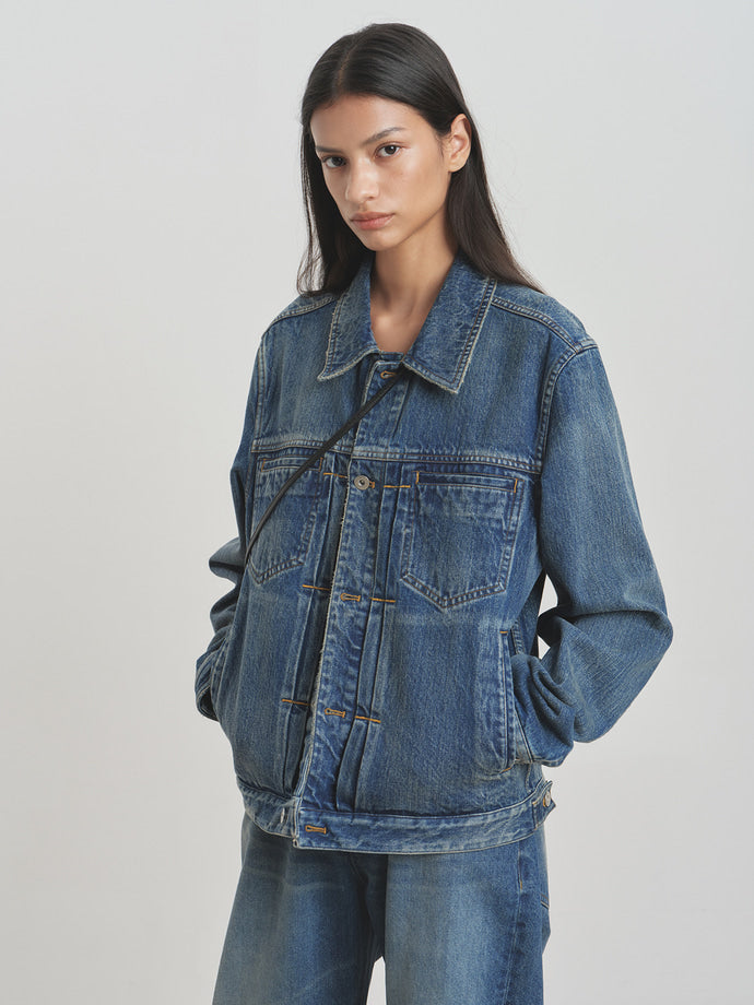 Tonywack - Denim Blouson Jacket (Mid Blue) product image 5 | TRAB K-Fashion Australia