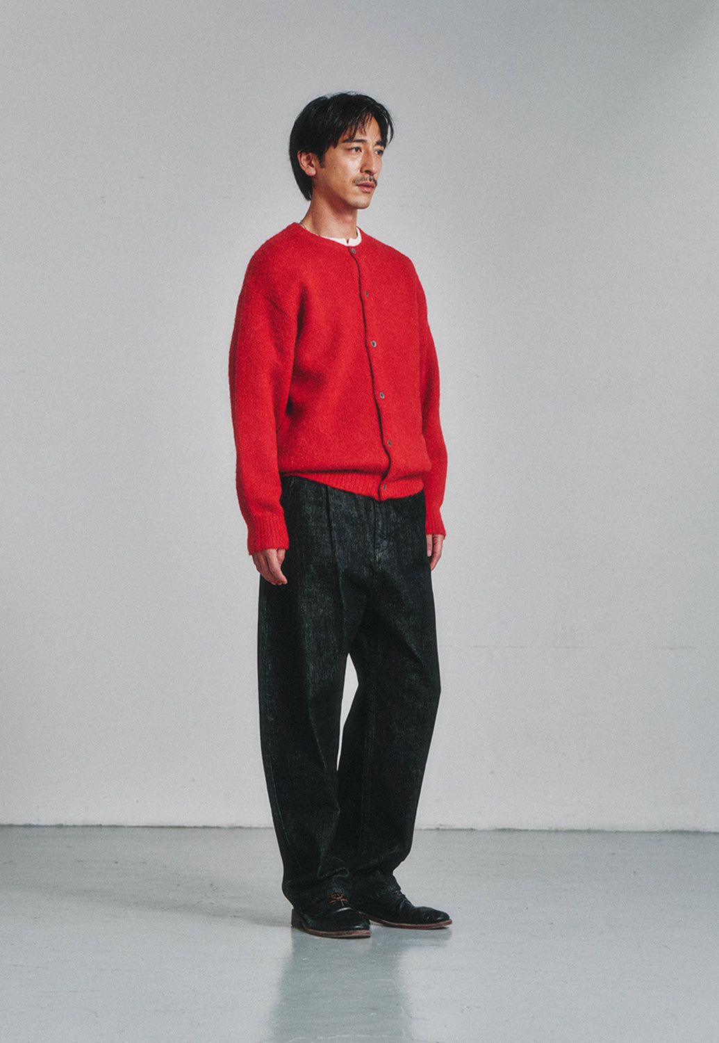 Art if acts - Alpaca Round Neck Cardigan (Red) product image 3 | TRAB K-Fashion Australia