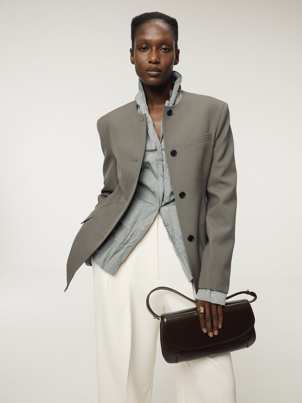 Recto - Whole Crease Blouse (Stone Grey) product image 7 | TRAB K-Fashion Australia