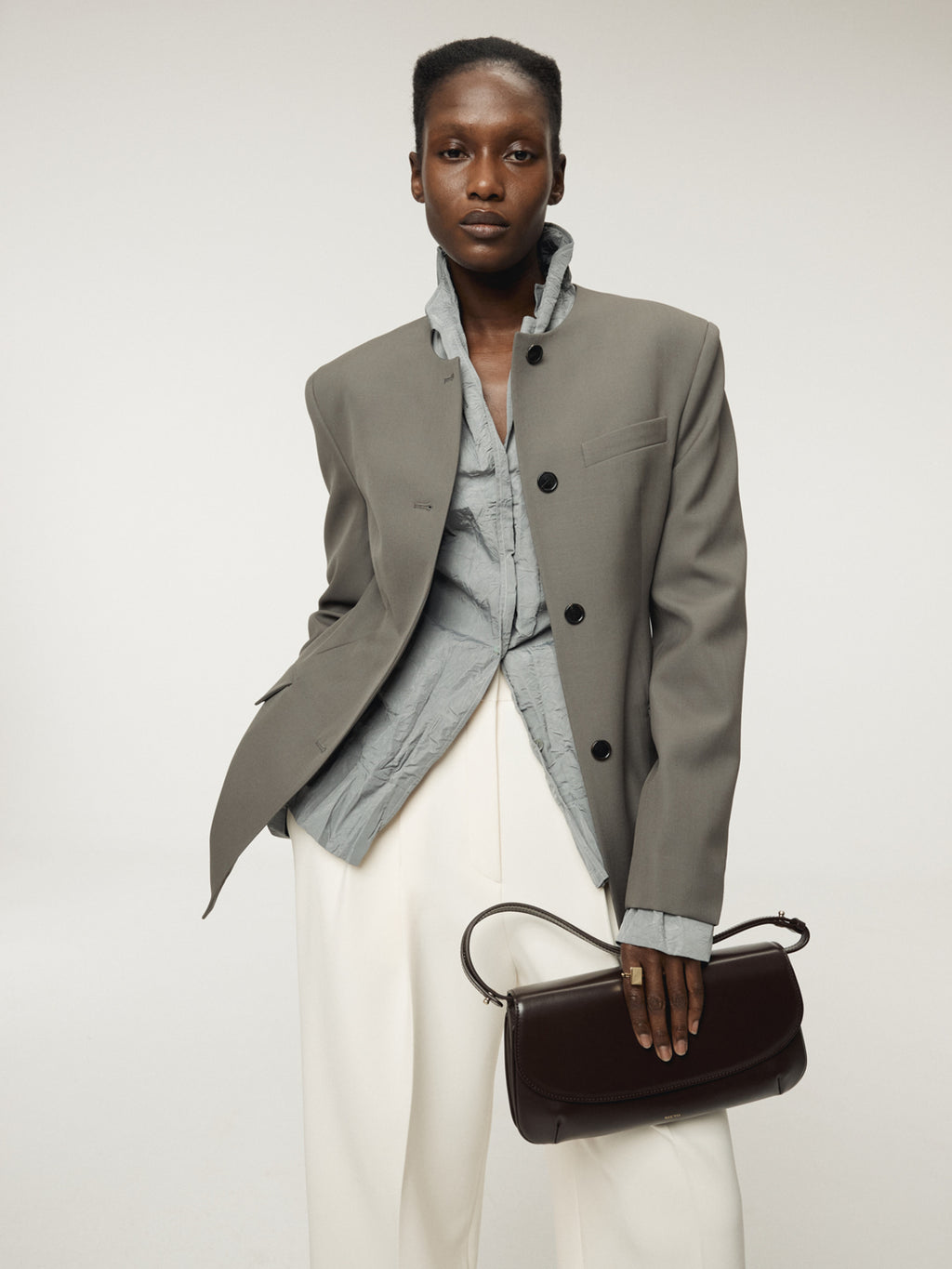 Recto - Whole Crease Blouse (Stone Grey) product image 7 | TRAB K-Fashion Australia