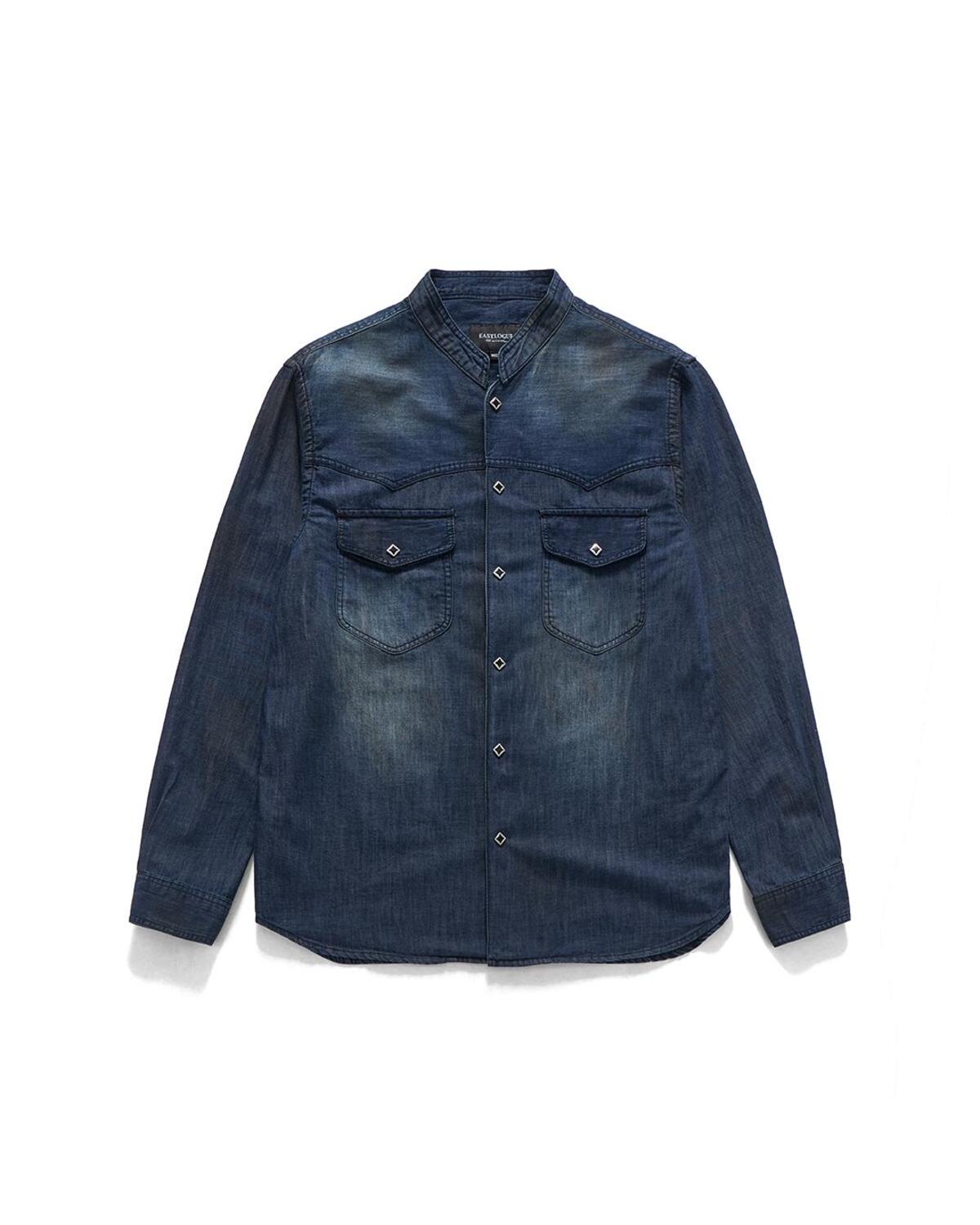 Eastlogue - Band Collar Western Shirts (Washed Denim) product image 5 | TRAB K-Fashion Australia