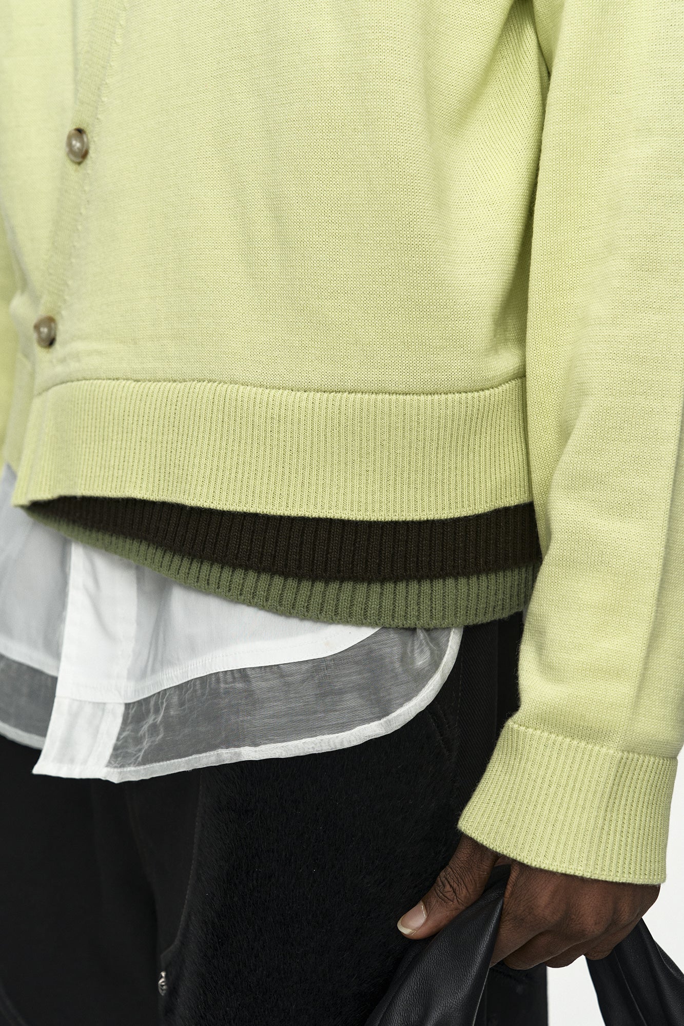 Andersson Bell - Layered Collar Cardigan (Lemon) product image 7 | TRAB K-Fashion Australia