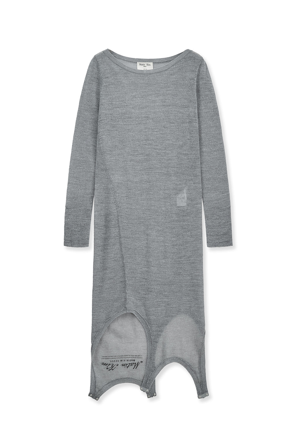 Matin Kim - Mohair Layered Knit Pullover (Light Grey) product image 3 | TRAB K-Fashion Australia
