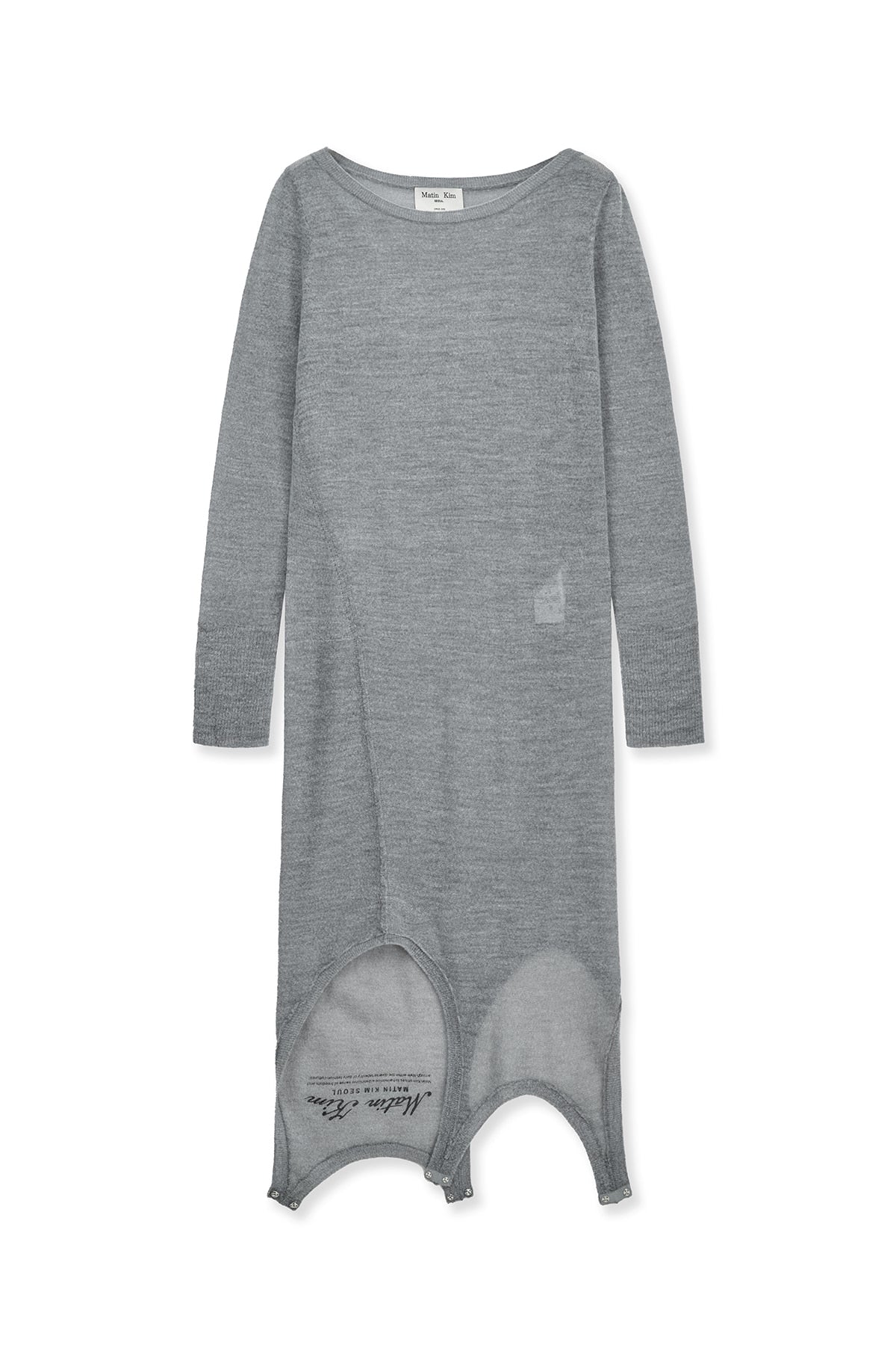 Matin Kim - Mohair Layered Knit Pullover (Light Grey) product image 3 | TRAB K-Fashion Australia