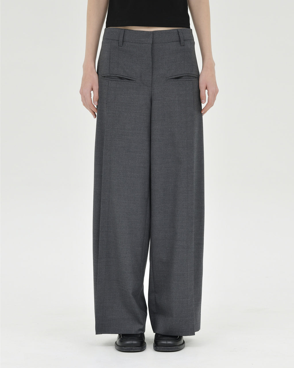 Brownyard - Wool Wide Pants (Charcoal) product image 1 | TRAB K-Fashion Australia
