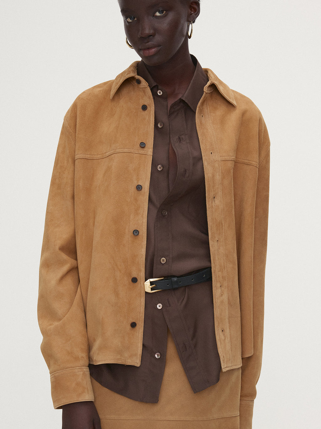 Tonywack - Suede Regular Fit Shirt (Light Beige) product image 1 | TRAB K-Fashion Australia