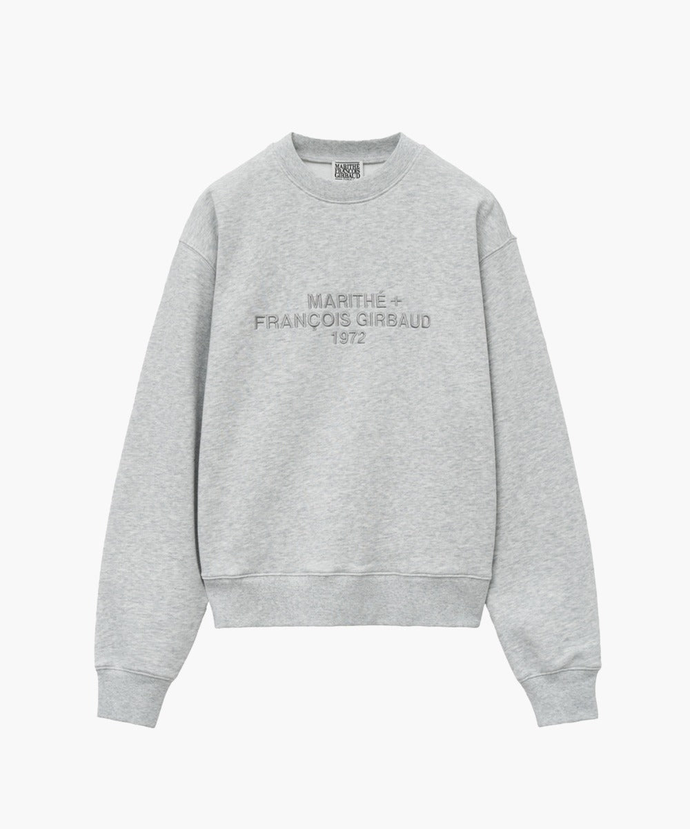 Marithe & Francois Girbaud - Lettering Logo Sweatshirt (Light Heather Gray) product image 1 | TRAB K-Fashion Australia