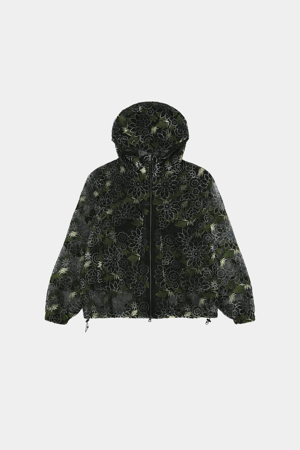 Andersson Bell - Flower Embroidery Sheer Hoodie Jacket (Black) product image 9 | TRAB K-Fashion Australia