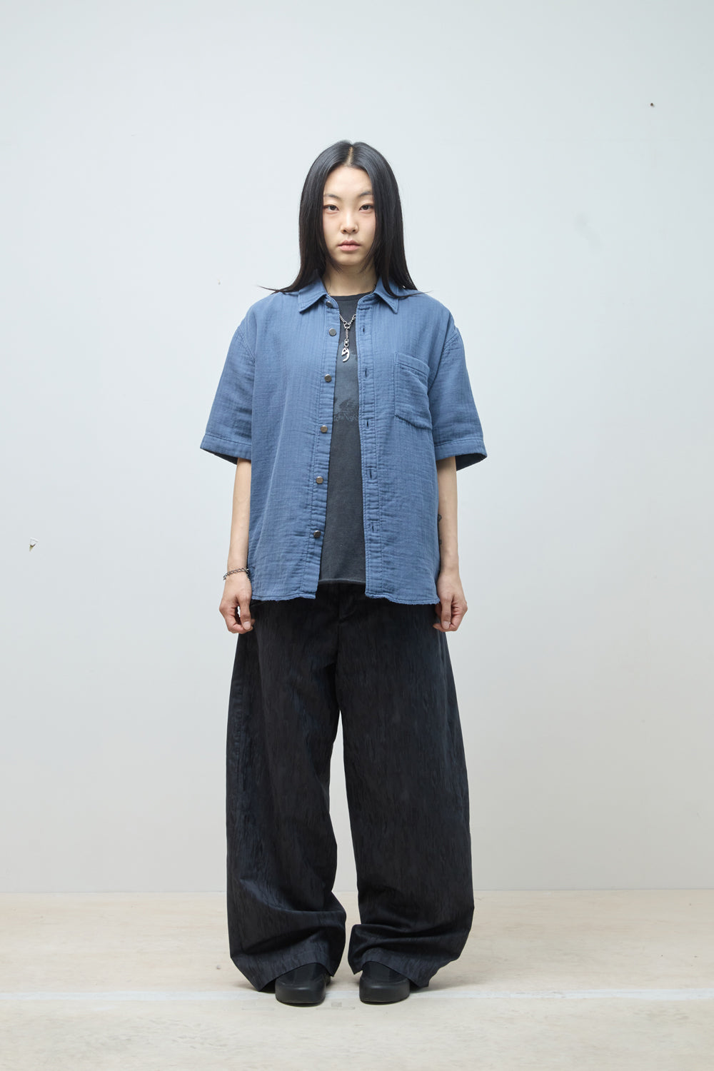 Hatchingroom - Loosed Shirt Double Face Blue (Grey) product image 16 | TRAB K-Fashion Australia