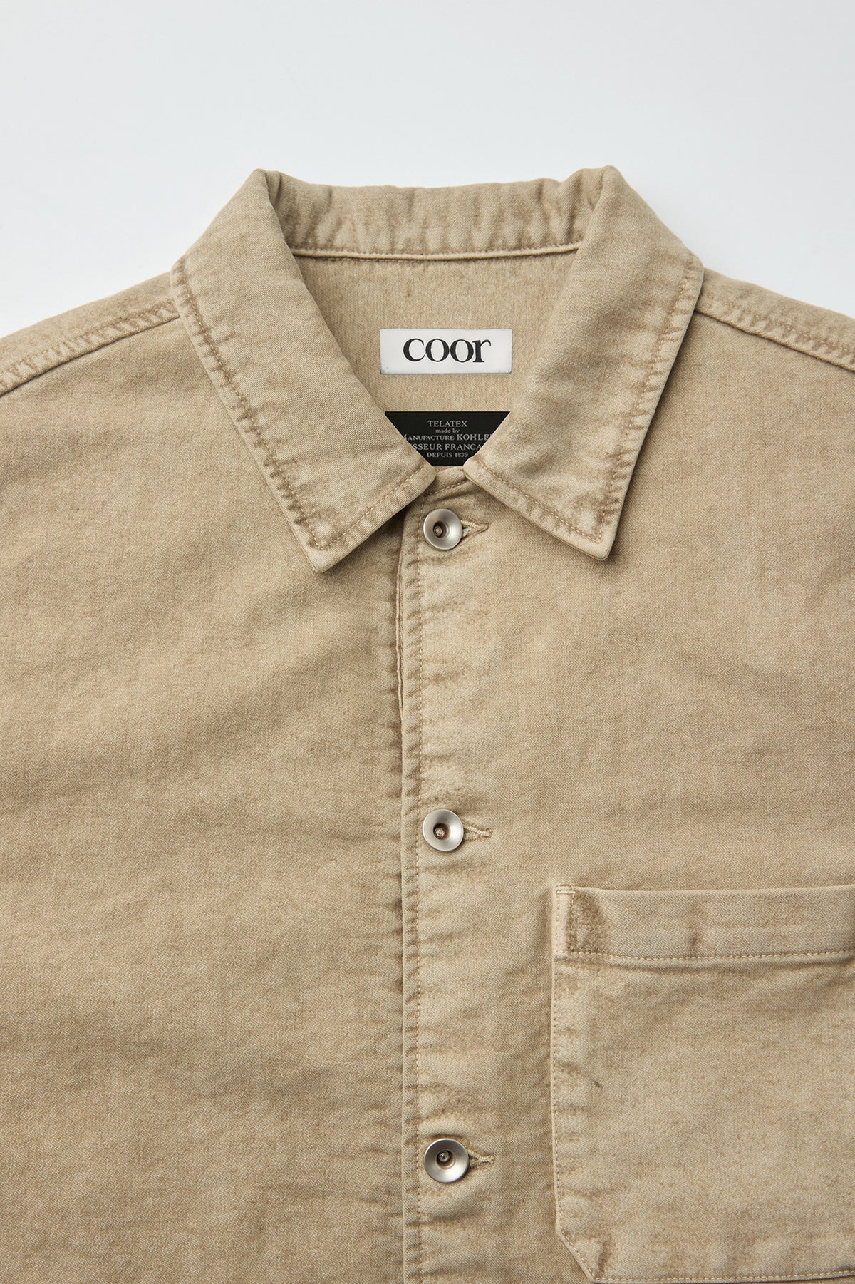 Coor - Garment Dyed Rumberjack Shirt (Beige) product image 5 | TRAB K-Fashion Australia