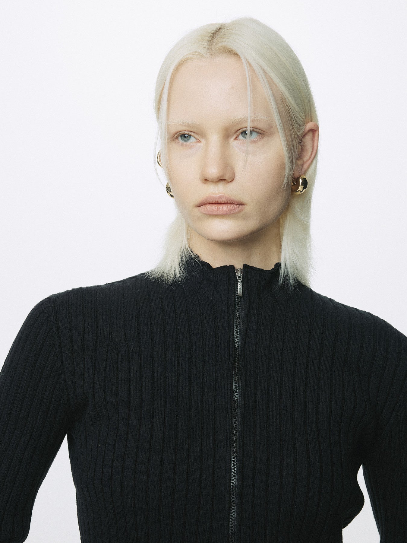 Tonywack - Cotton Ribbed Full Zip-Up (Black) product image 3 | TRAB K-Fashion Australia
