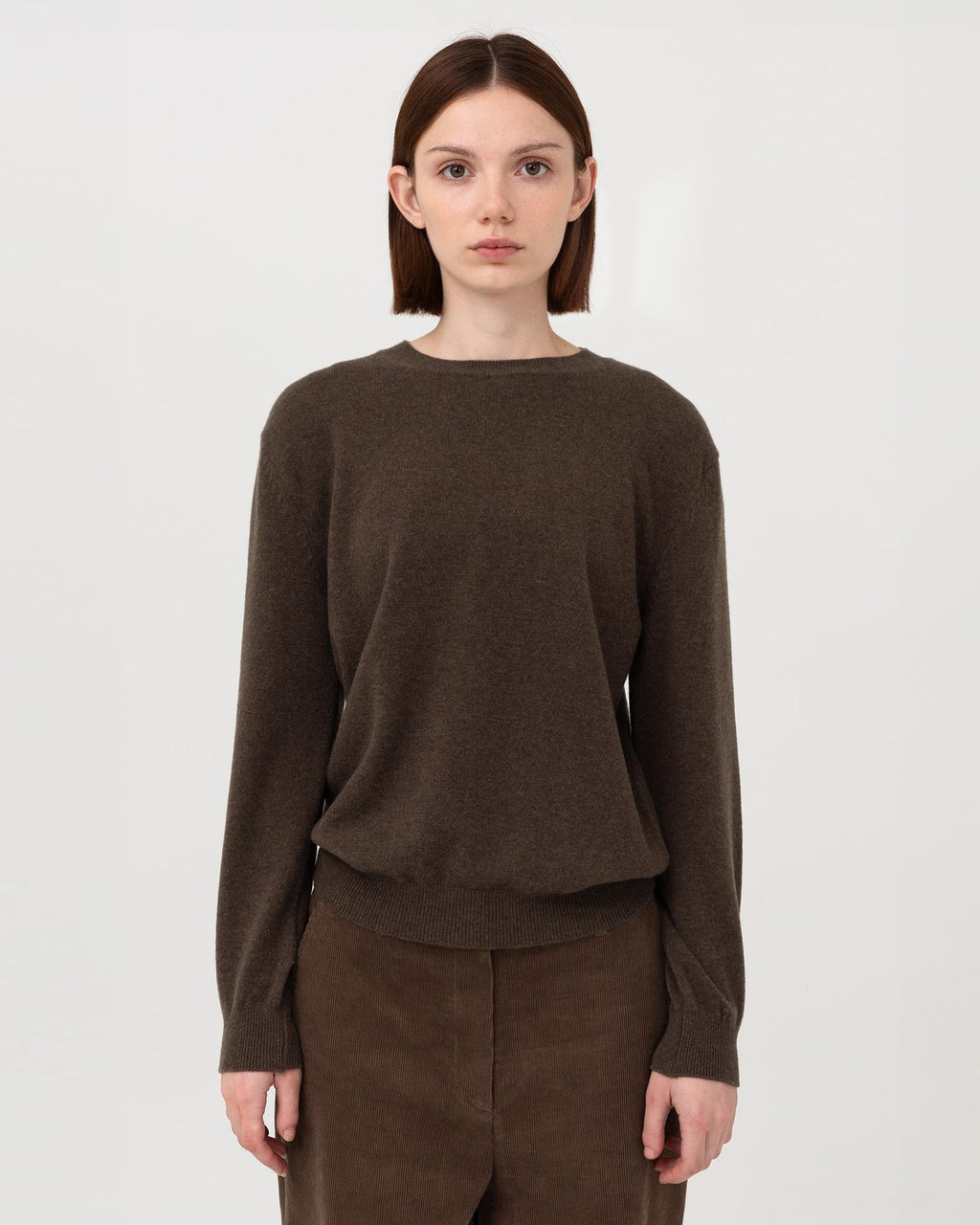 Brownyard - Extra Super Fine Crewneck Knit (Brown) product image 1 | TRAB K-Fashion Australia
