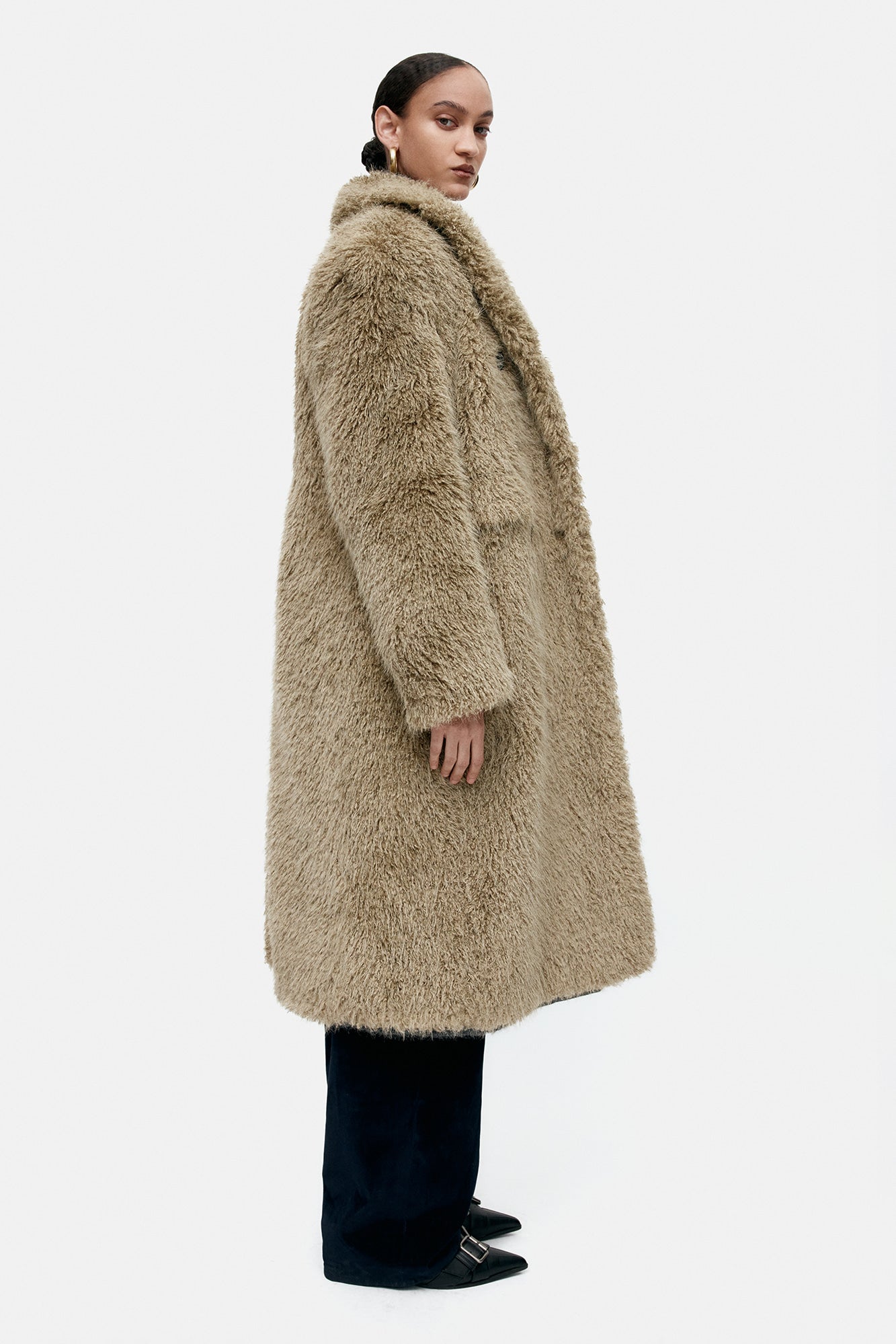 Andersson Bell - Fields Fur Buttons Coat (Khaki) product image 3 | TRAB K-Fashion Australia