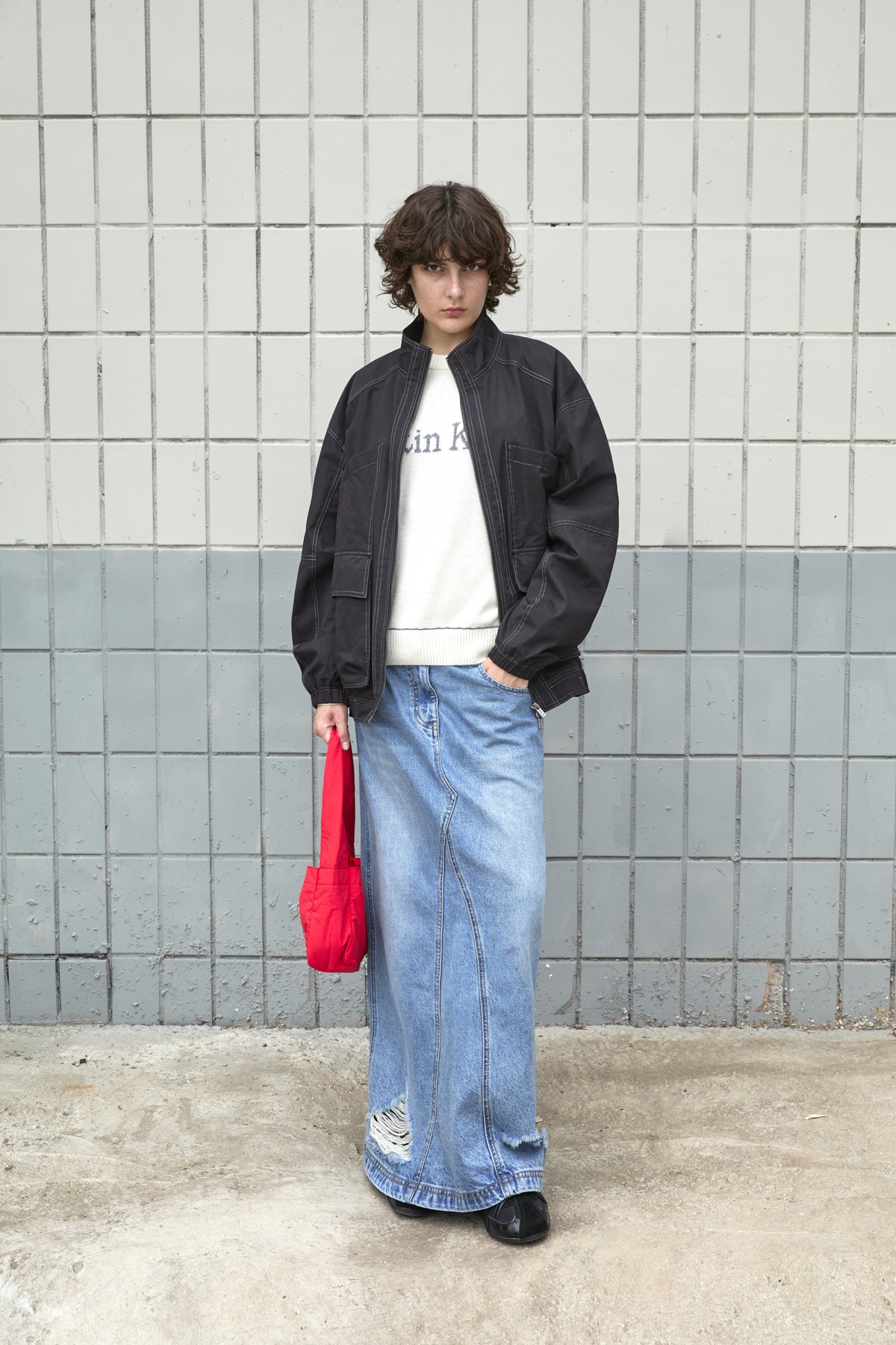 Matin Kim - Utility Bomber Jumper (Black) product image 8 | TRAB K-Fashion Australia