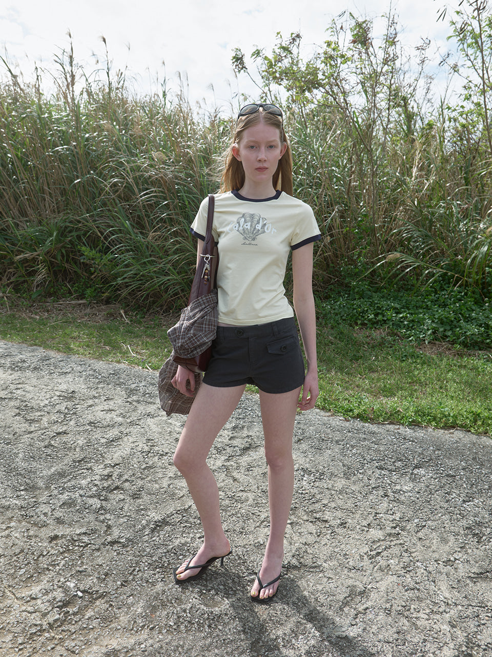 Kijun - Pocketed Mini Shorts (Charcoal) product image 6 | TRAB K-Fashion Australia