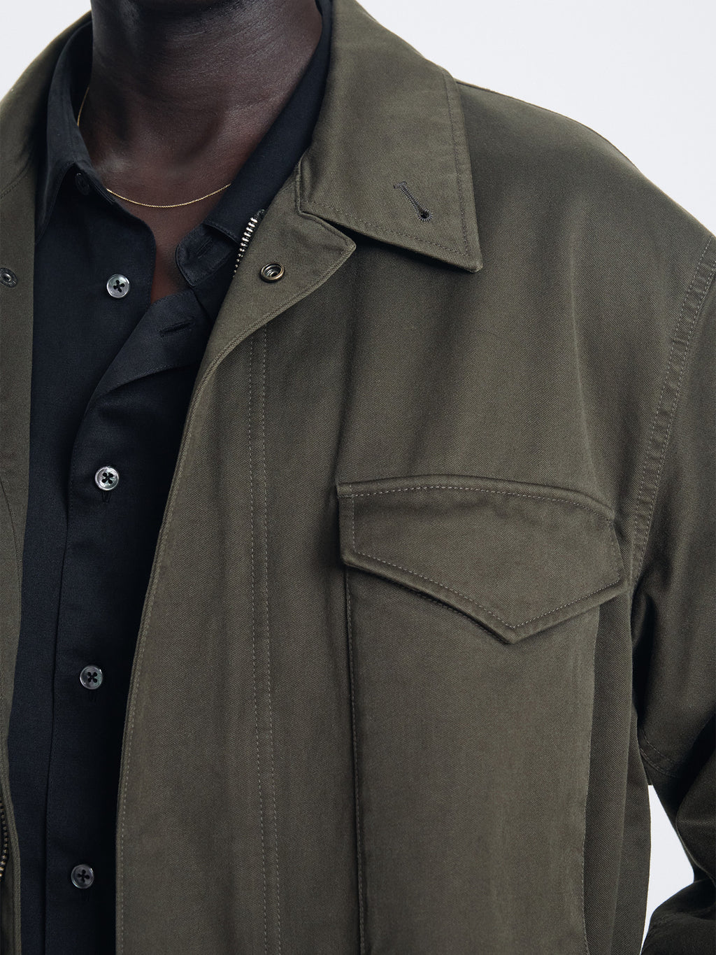 Tonywack - Garment Washed Cotton Field Jacket (Olive) product image 7 | TRAB K-Fashion Australia