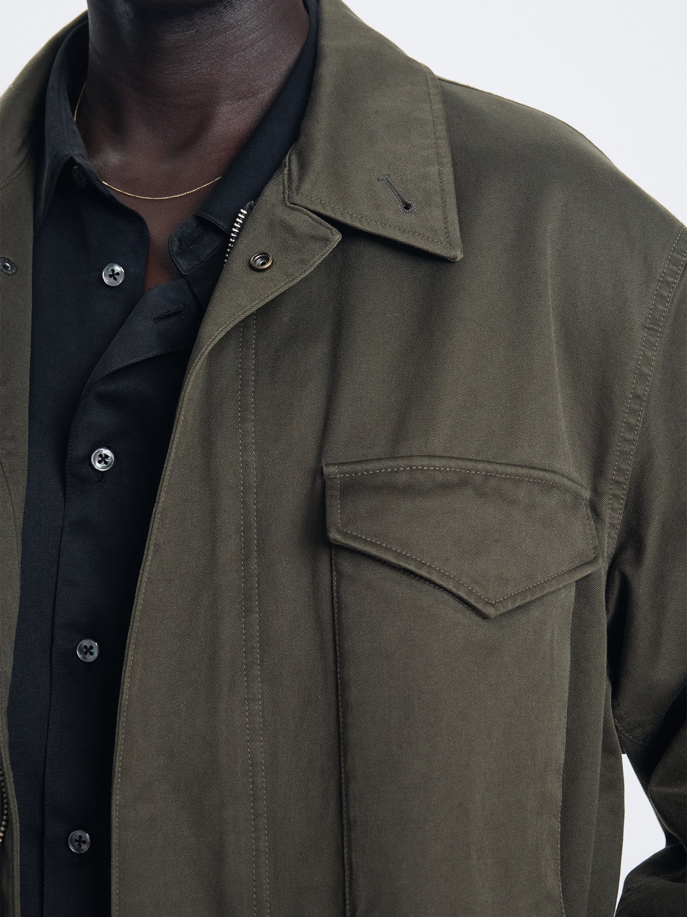Tonywack - Garment Washed Cotton Field Jacket (Olive) product image 7 | TRAB K-Fashion Australia