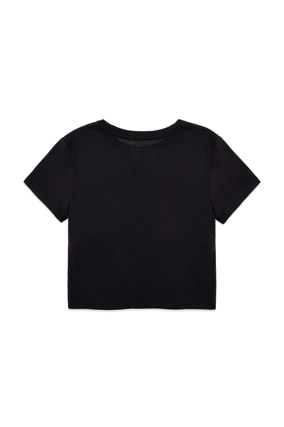 Matin Kim - Stamp Logo Graphic Crop Top (Black) product image 3 | TRAB K-Fashion Australia