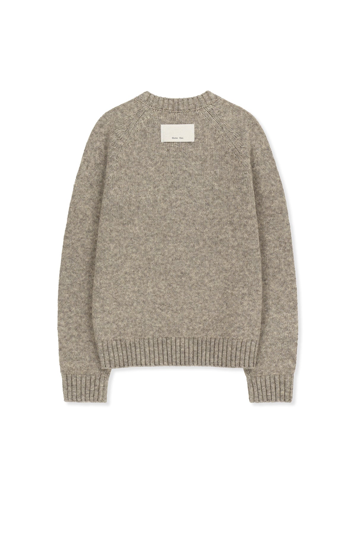 Matin Kim - Matin Button Point Henley Neck Logo Knit Top (Beige) product image 7 | TRAB K-Fashion Australia