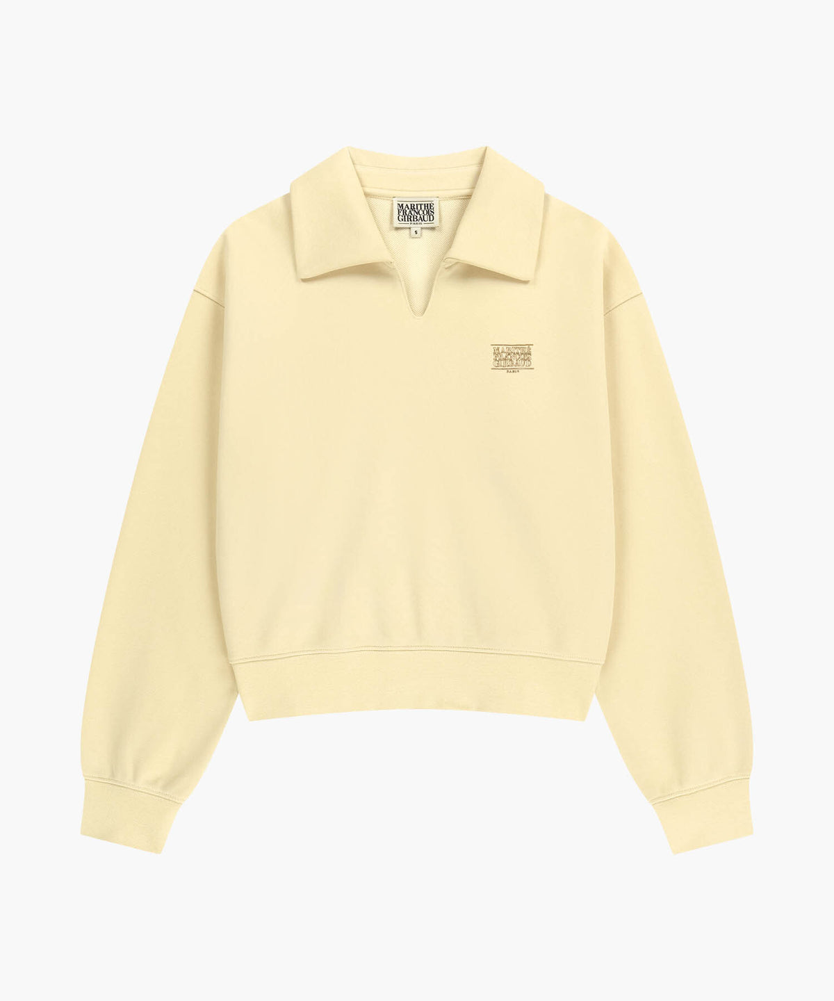 Marithe & Francois Girbaud - Doodle Classic Logo Collar Sweatshirt (Butter) product image 5 | TRAB K-Fashion Australia