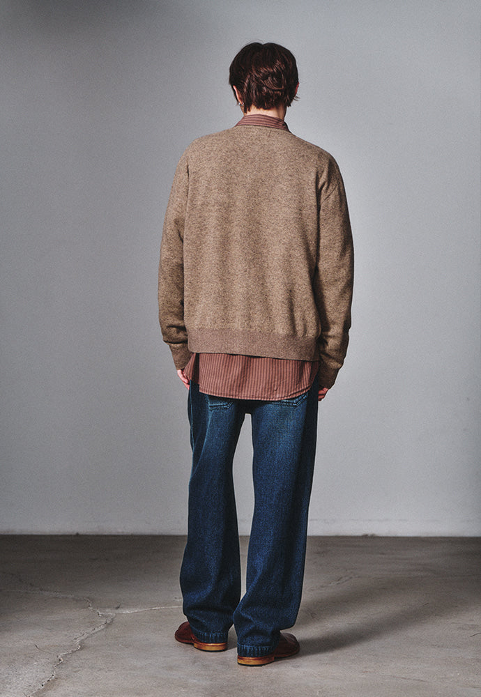 Art if acts - Wholegarment Round Neck Cardigan (French Taupe) product image 3 | TRAB K-Fashion Australia