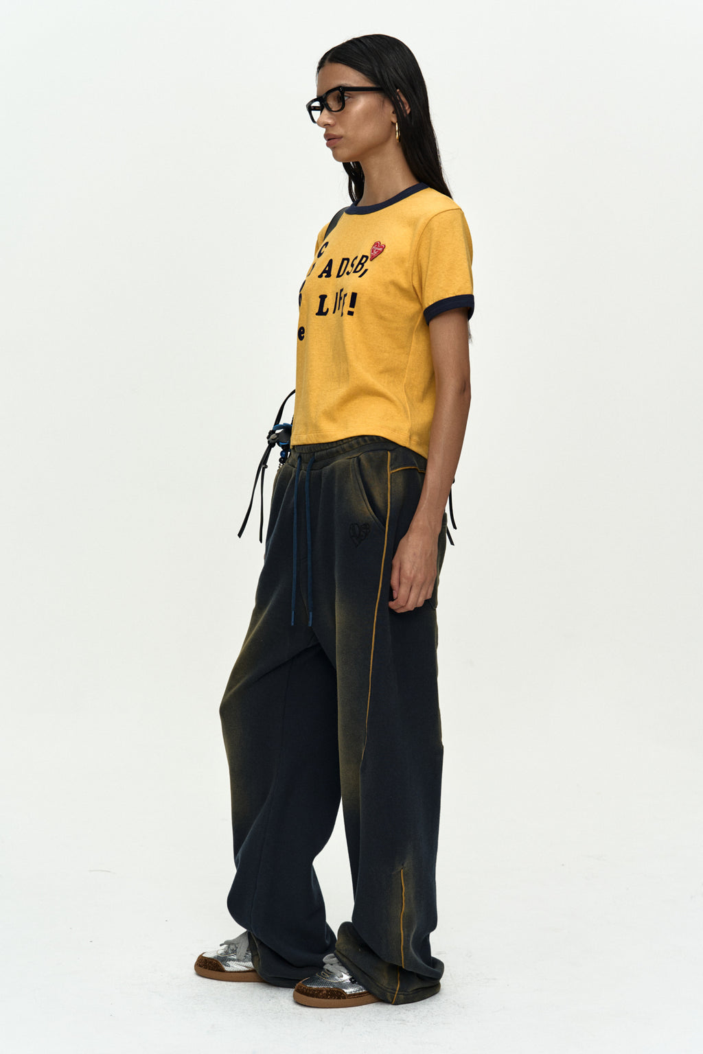 Andersson Bell - (essential) Adsb Flocking Baby Ringer T-Shirt (Essential) product image 3 | TRAB K-Fashion Australia