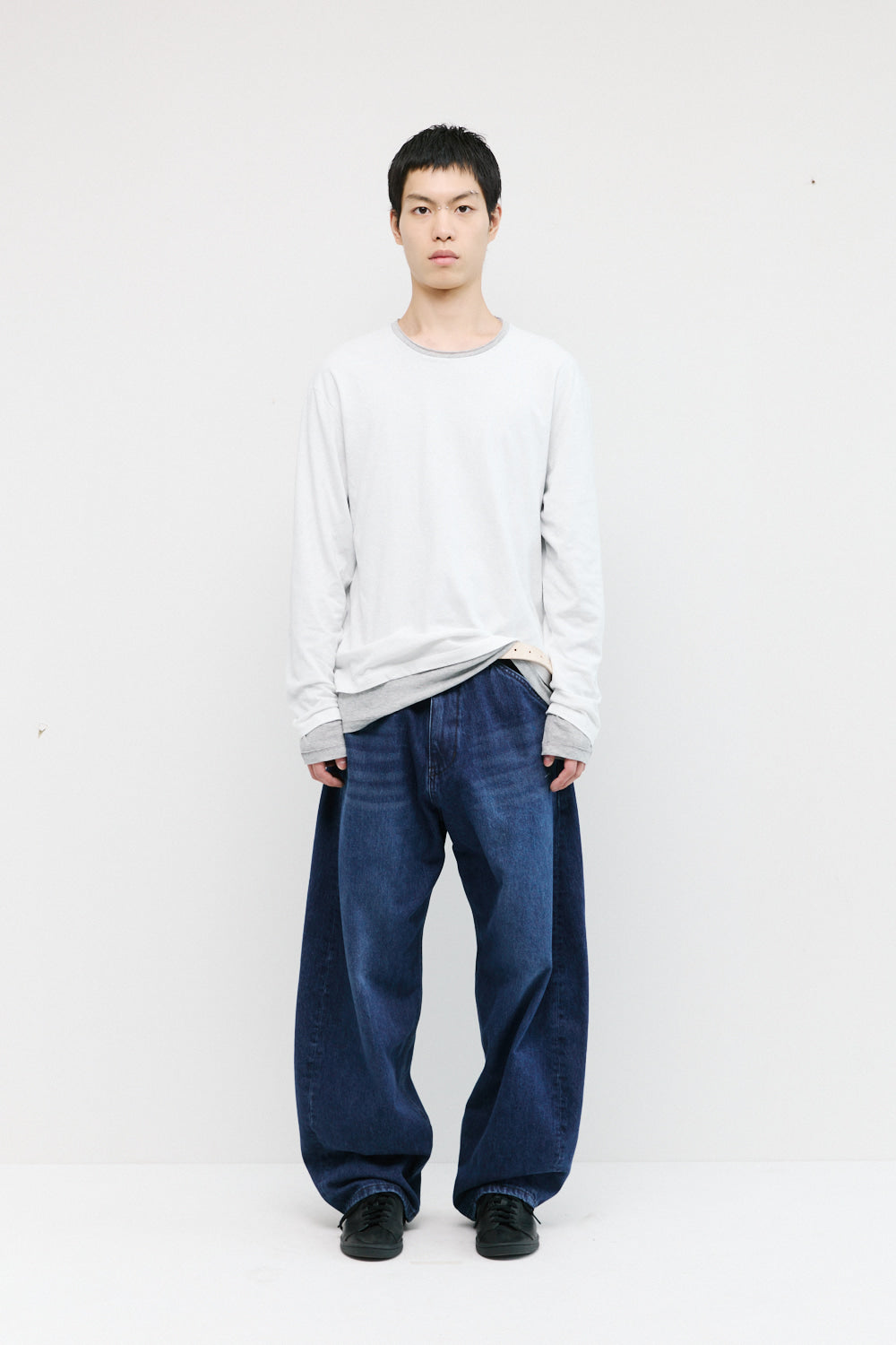 Hatchingroom - Two Face Ringer Tee (White/M.Grey) product image 5 | TRAB K-Fashion Australia