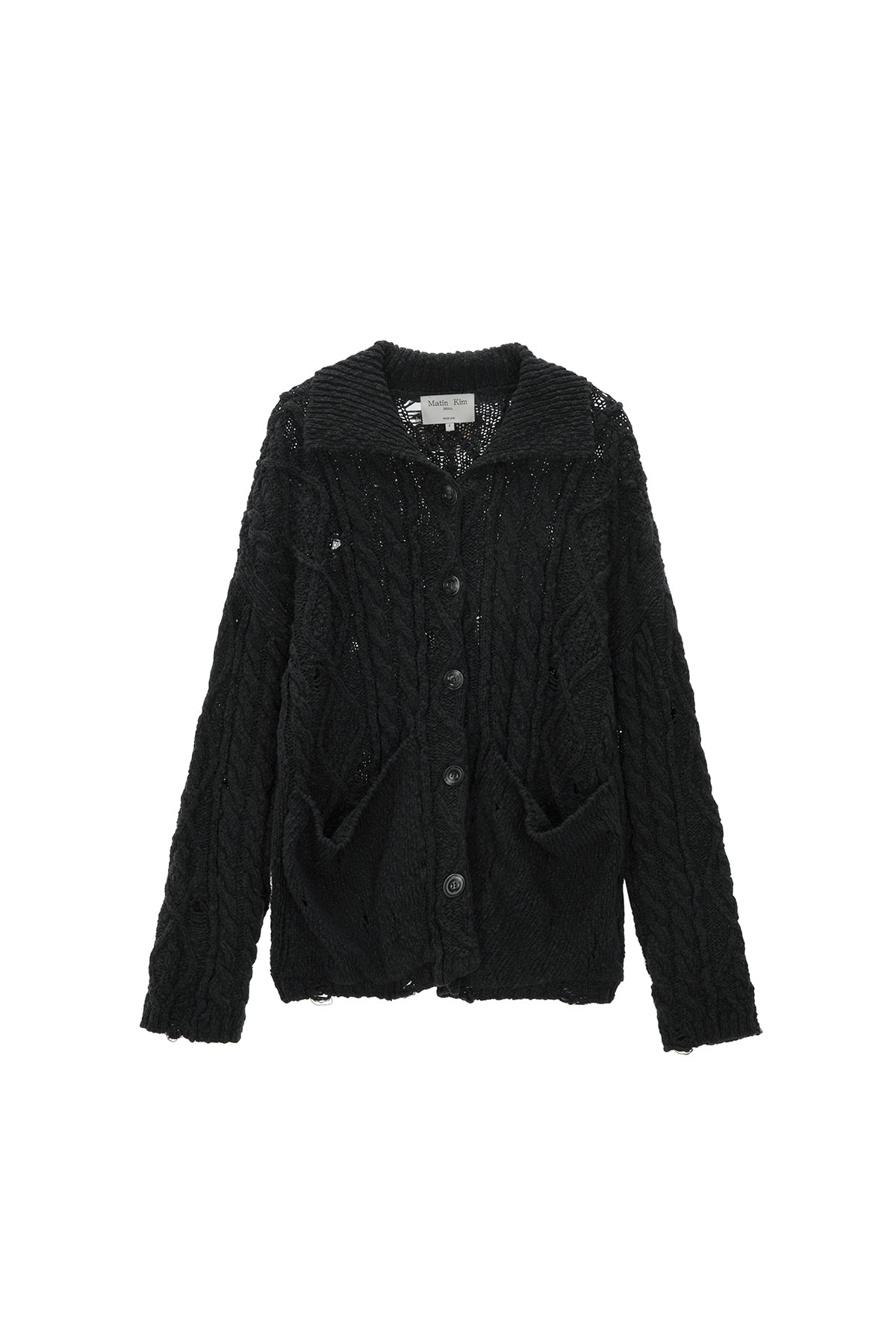 Matin Kim - Damage Cable Cardigan (Ivory) product image 11 | TRAB K-Fashion Australia