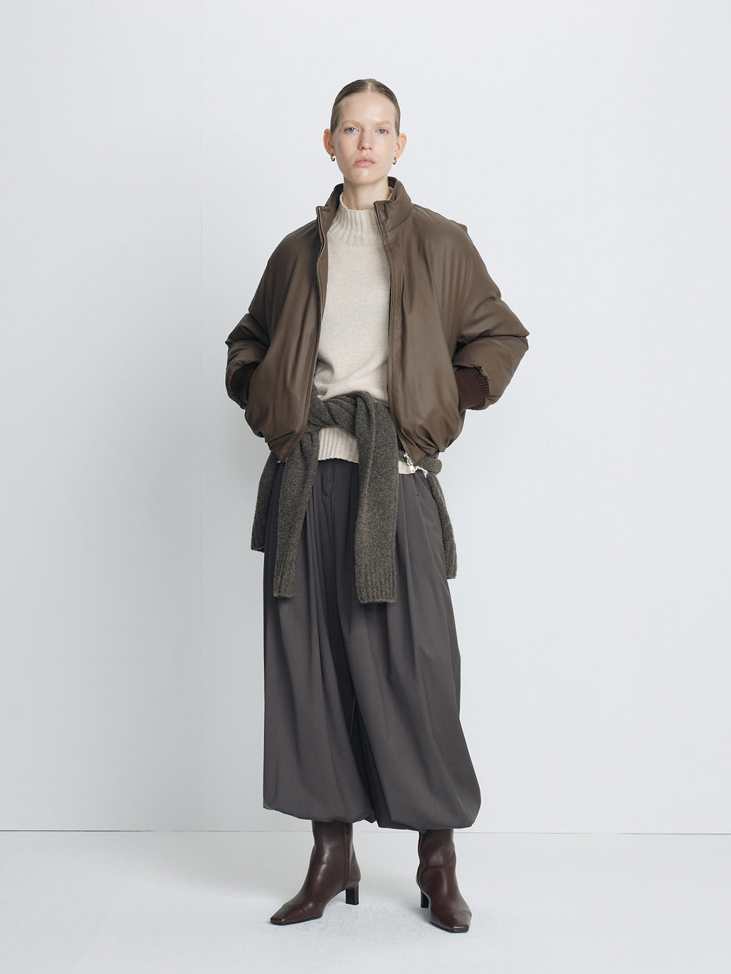 Tonywack - Cropped Padded Jacket (Brown) product image 1 | TRAB K-Fashion Australia