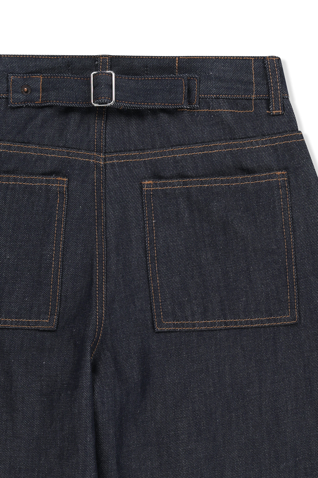 Matin Kim - Skirt Overlay Denim Pants (Dark Navy) product image 5 | TRAB K-Fashion Australia