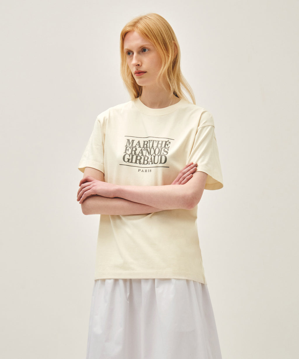 Marithe & Francois Girbaud - Classic Logo Tee (Cream) product image 2 | TRAB K-Fashion Australia