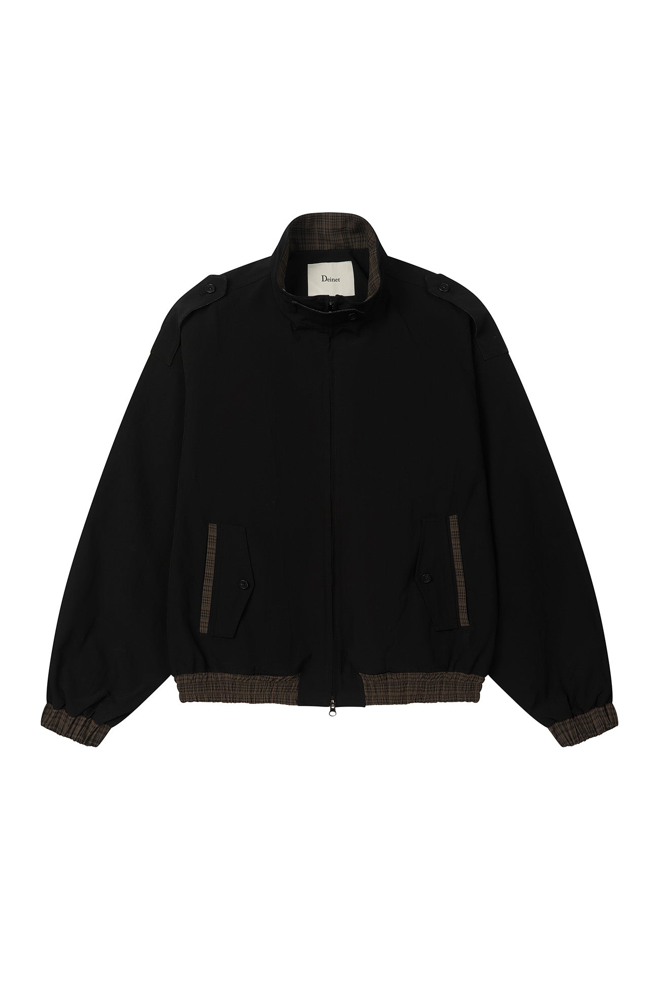 Deinet - Point Check Detail Jacket (Black) product image 8 | TRAB K-Fashion Australia