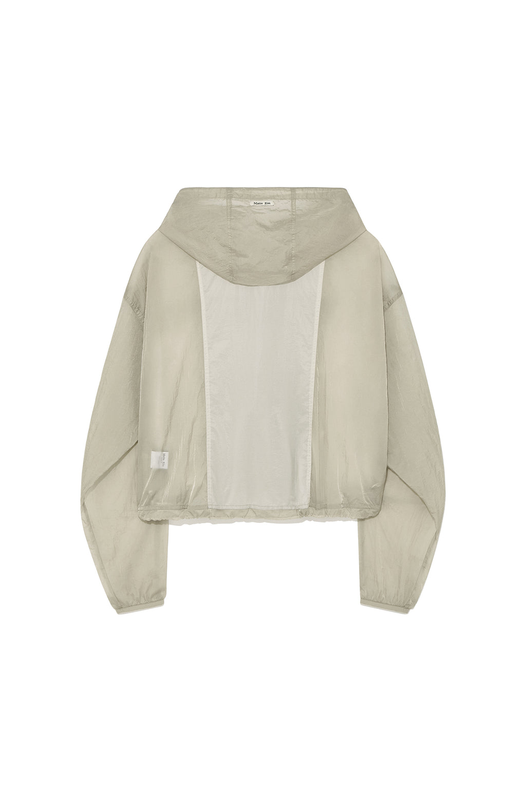 Matin Kim - Hoody Point Crop Light Windbreaker (Light Beige) product image 2 | TRAB K-Fashion Australia