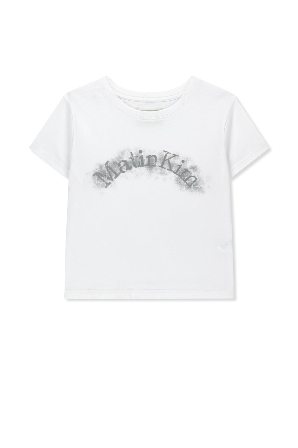 Matin Kim - Matin Kim Arch Logo Crop Top (White) product image 2 | TRAB K-Fashion Australia