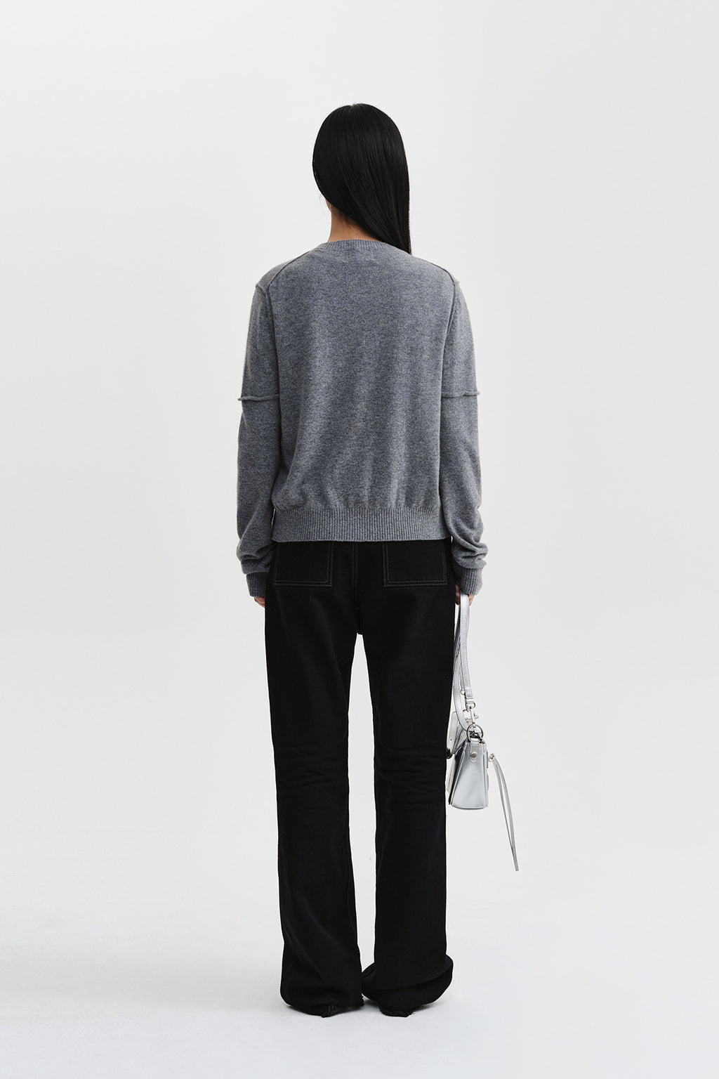 Matin Kim - Skirt Overlay Denim Pants (Black) product image 9 | TRAB K-Fashion Australia
