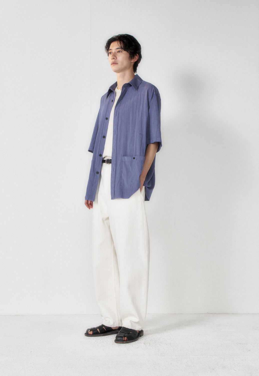 Art if acts - Garment Dyed Two Pocket Half Shirt (French Blue) product image 2 | TRAB K-Fashion Australia