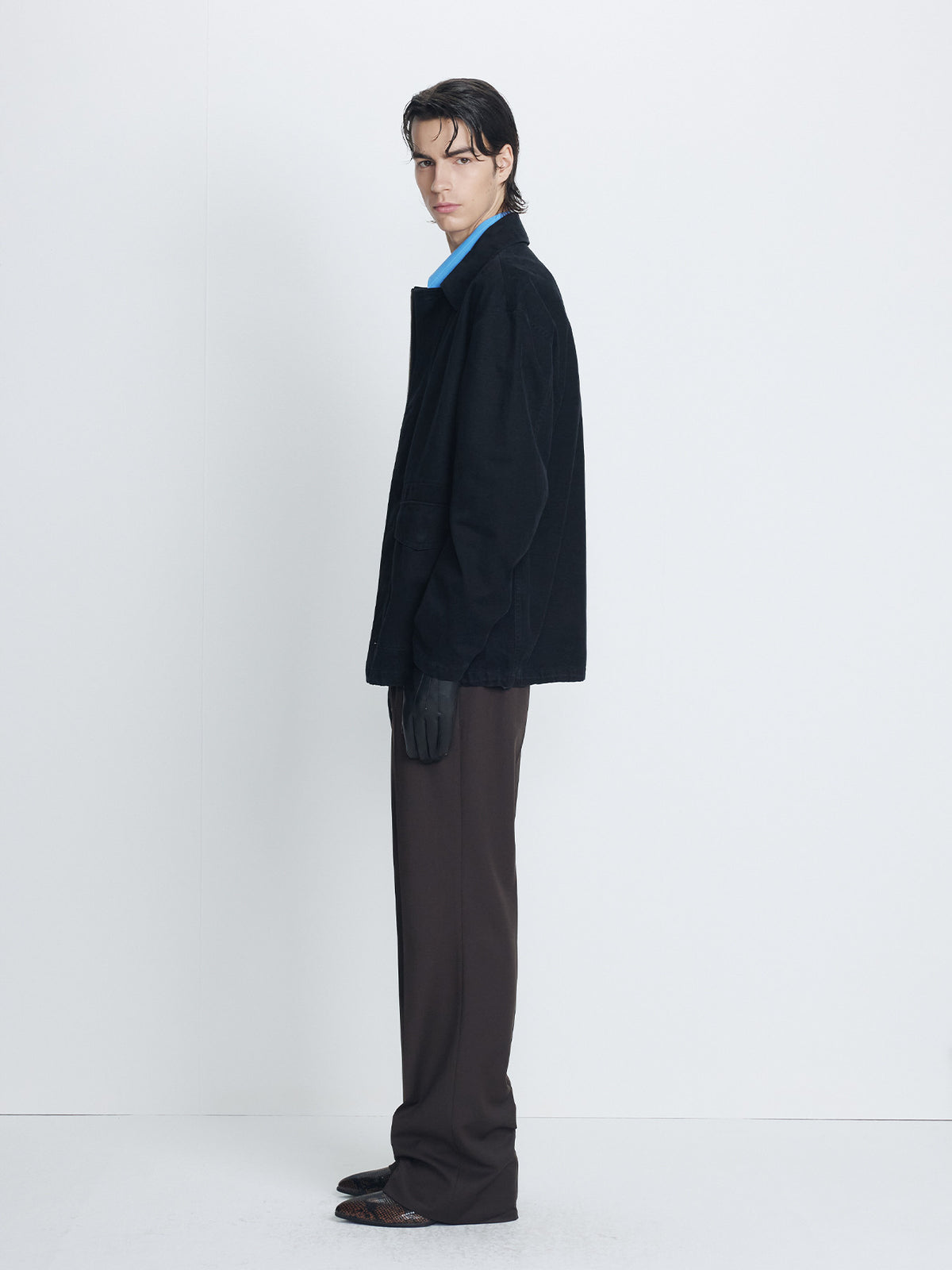 Tonywack - Wool Blend Flared Trousers (Deep Brown) product image 2 | TRAB K-Fashion Australia
