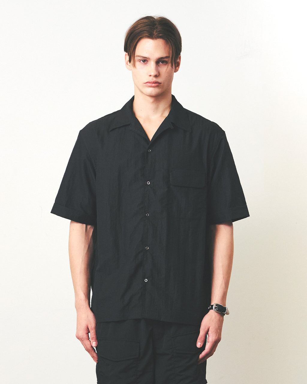 Eastlogue - Holiday Half Shirts (Charcoal Twill) product image 2 | TRAB K-Fashion Australia