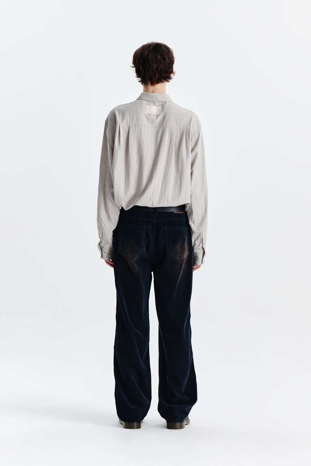 Matin Kim - Stitch Point Shirt (Light Grey) product image 7 | TRAB K-Fashion Australia