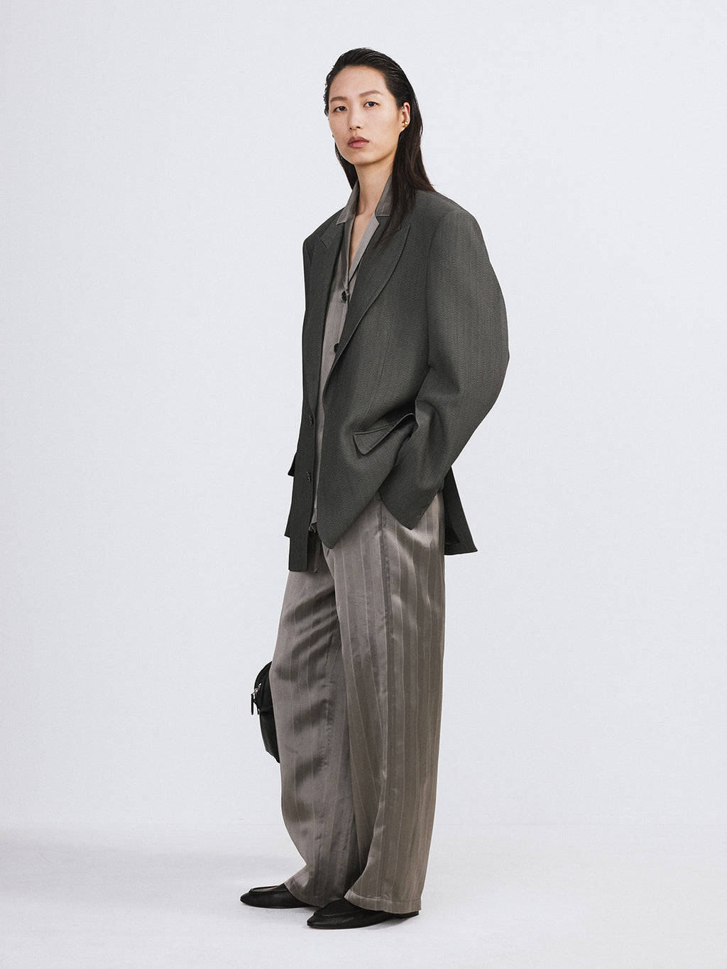 Recto - Oversized Daddy Jacket (Dark Grey) product image 3 | TRAB K-Fashion Australia