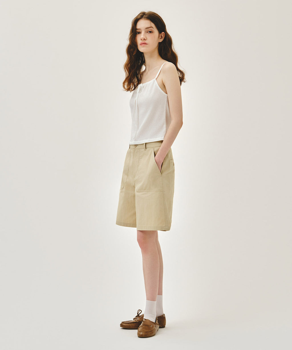 Marithe & Francois Girbaud - Bermuda Half Pants (Beige) product image 4 | TRAB K-Fashion Australia