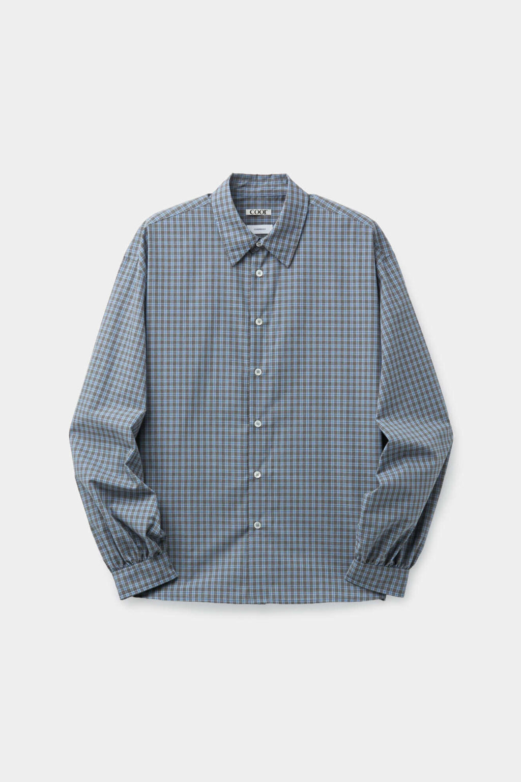 Coor - Puff Cuffs Check Shirt (Blue Check) product image 1 | TRAB K-Fashion Australia